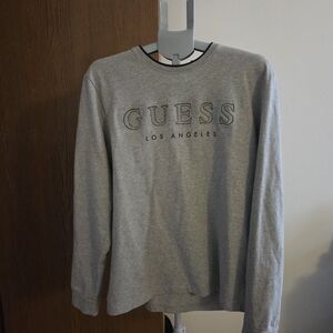 GUESS Los Angeles Men's Long Sleeve Crewneck - Light Grey